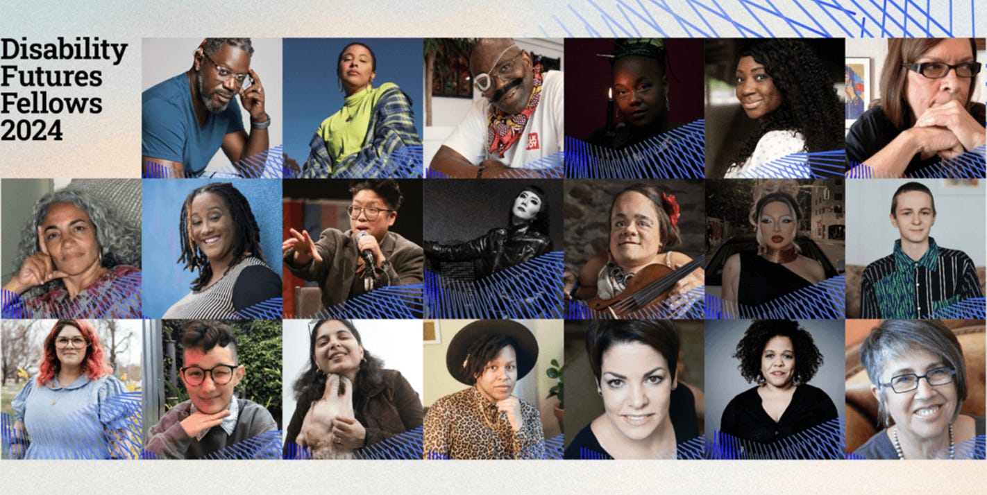 A collage of members from the Disability Futures Fellowship 2024.