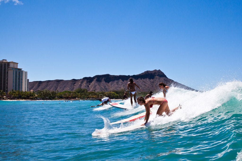 Surfing in Waikiki may be a fun activity but it may not be suitable for all visitors over 50