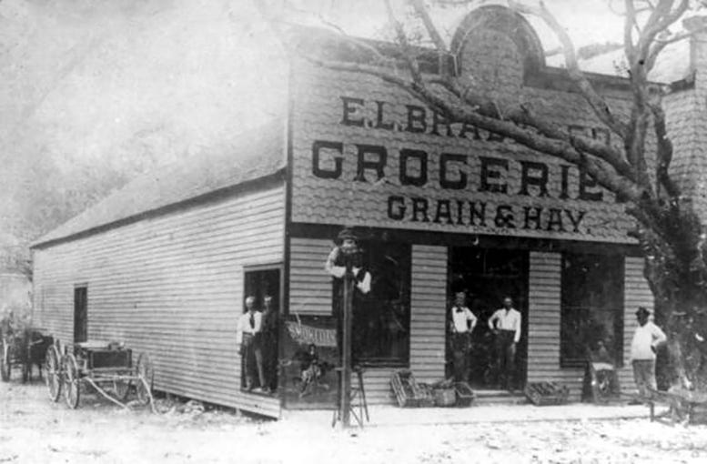 Figure 2: E.L. Brady Grocery Store in 1896 on Avenue D