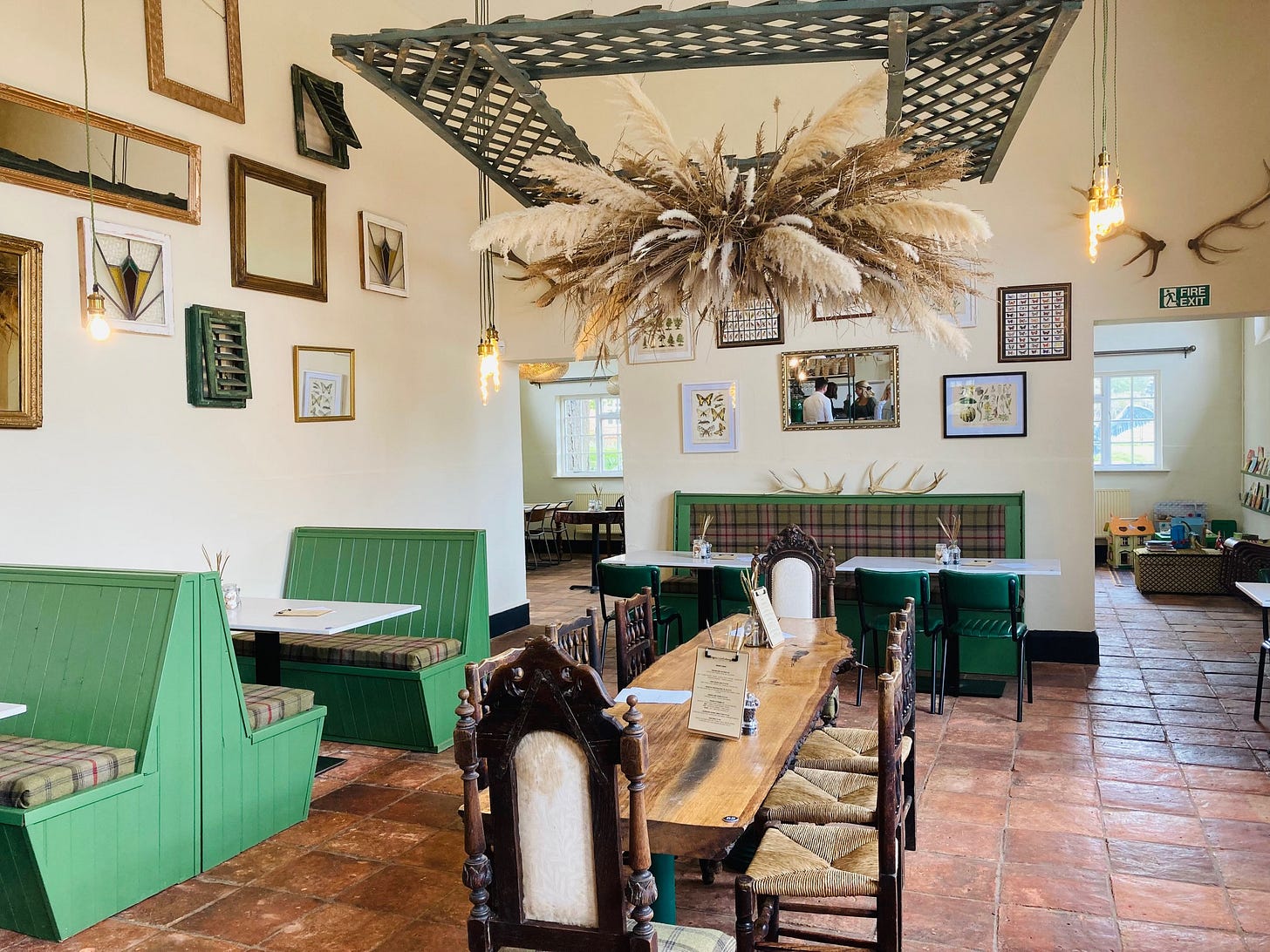 The dining room at Wright's Cafe, Helmingham Hall