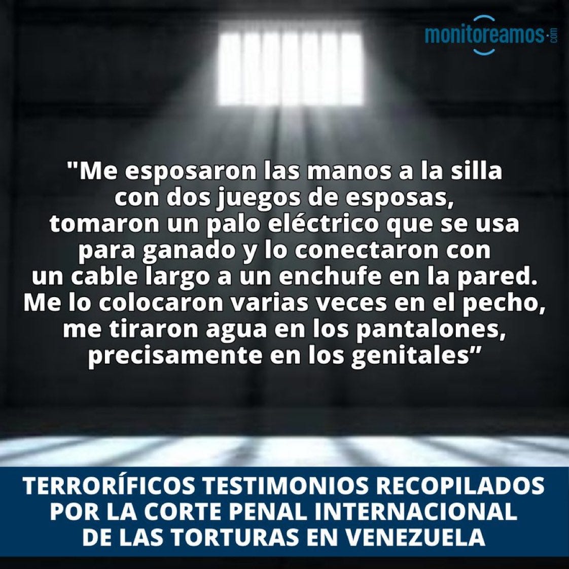 Reporte Ya on Twitter: "#21Abr #Denuncias Los terroríficos testimonios  recopilados por la Corte Penal Internacional de las torturas perpetradas  por el régimen de Maduro https://t.co/q2qepLJYRk @monitoreamos  https://t.co/OQIdylw2z5" / Twitter