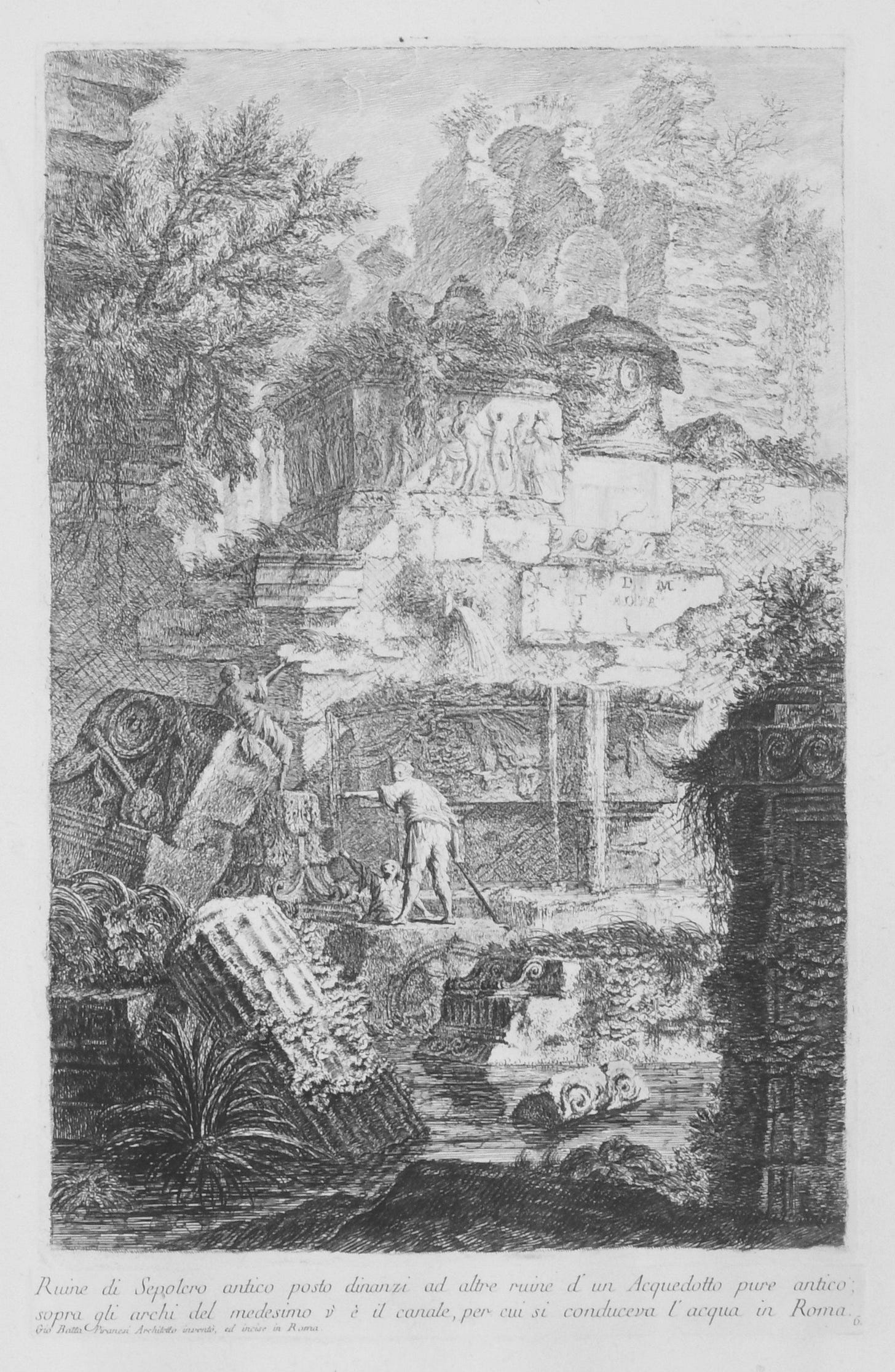 Interior Print Giovanni Battista Piranesi - Ruine di Sepolcro antico