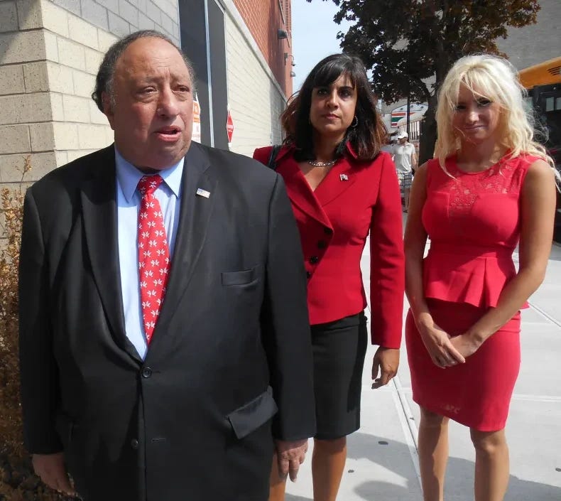 John Catsimatidis, with Nicole Malliotakis and Andrea Catsimatidis.