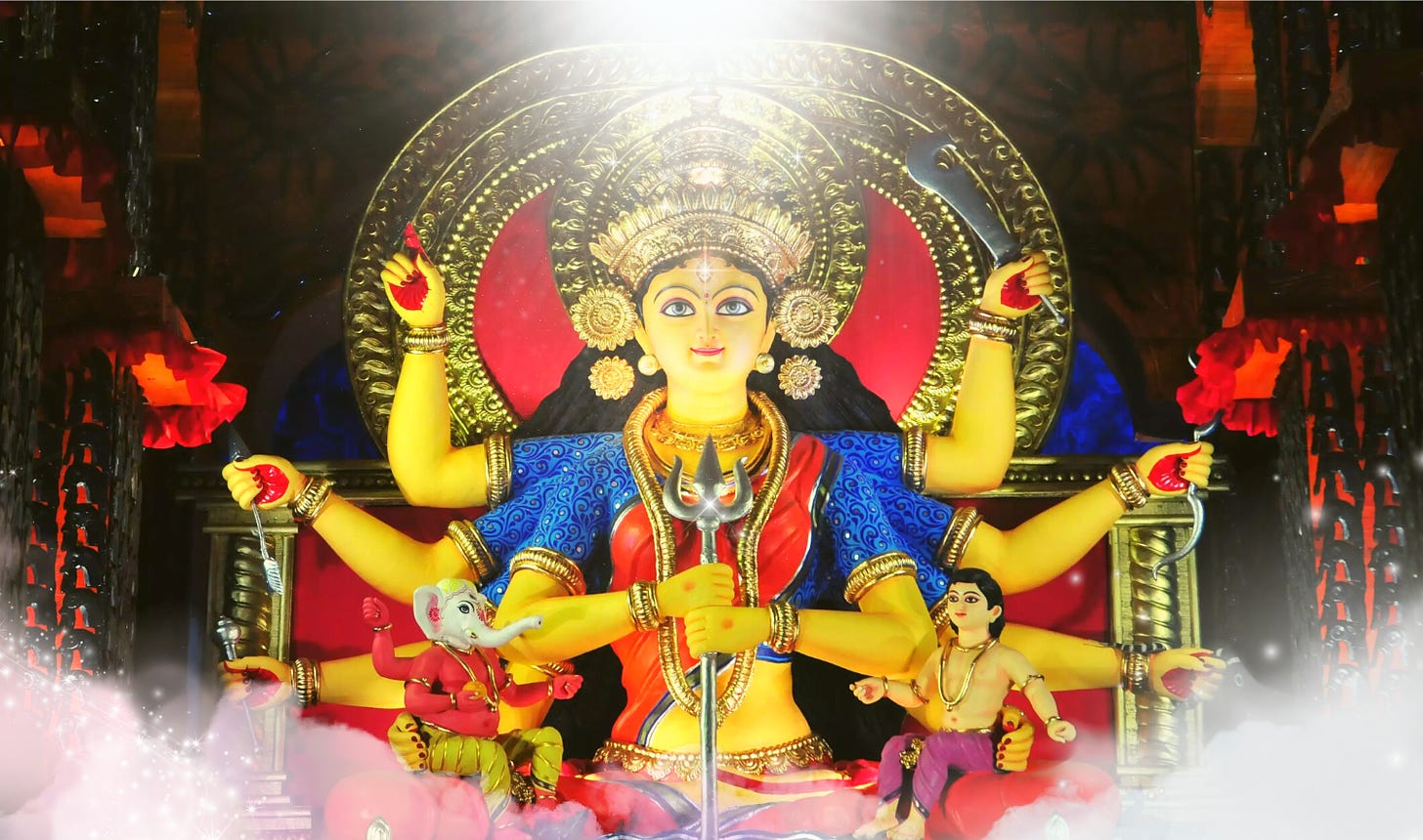 Siddhidatri Goddess Durga. Image improved by author