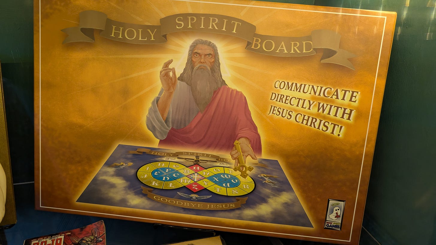 Ouija board that boasts you can communicate with Jesus 