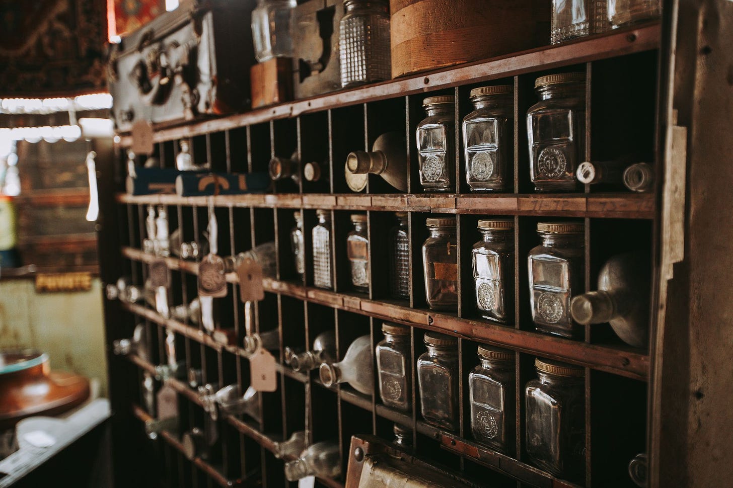 photo of old timey pharmacy by D. C.  Cavalleri via Pexels