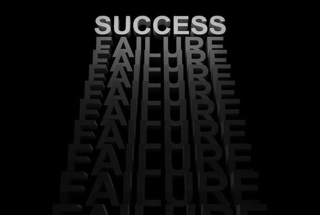 the words success and failure are arranged in a pyramid the words success and failure are arranged in a pyramid