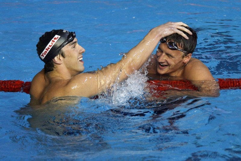 michael phelps pushing ryan lochtes head down for job 2016