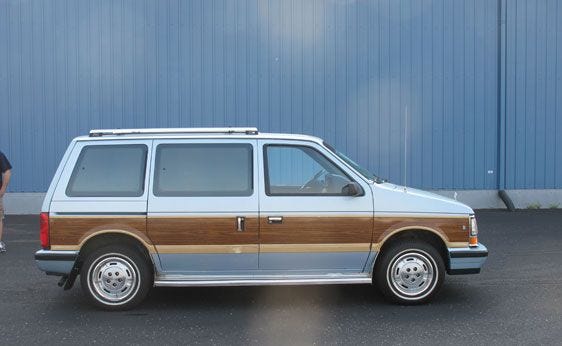 1988 Dodge Caravan - ours was dark blue with the wood sides - my sister  went off to college in this car | Dodge, Custom vans, Sports cars luxury