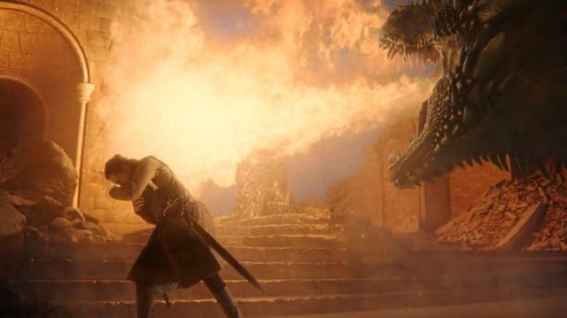 r/freefolk - Shoutout to one of the dumbest scenes in GOT where Drogon makes a political statement and burns the throne. Fuck D&D.