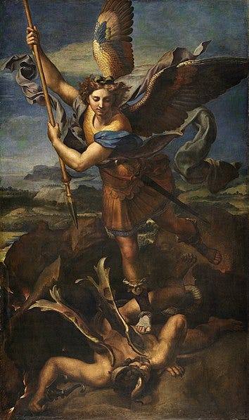 File:Le Grand Saint Michel, by Raffaello Sanzio, from C2RMF retouched.jpg