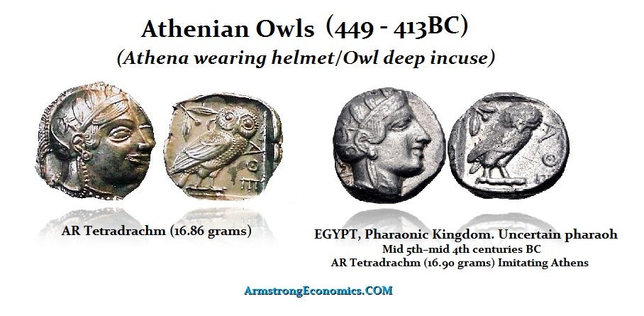 Athens Owl 449 413BC Egyptian Imitation
