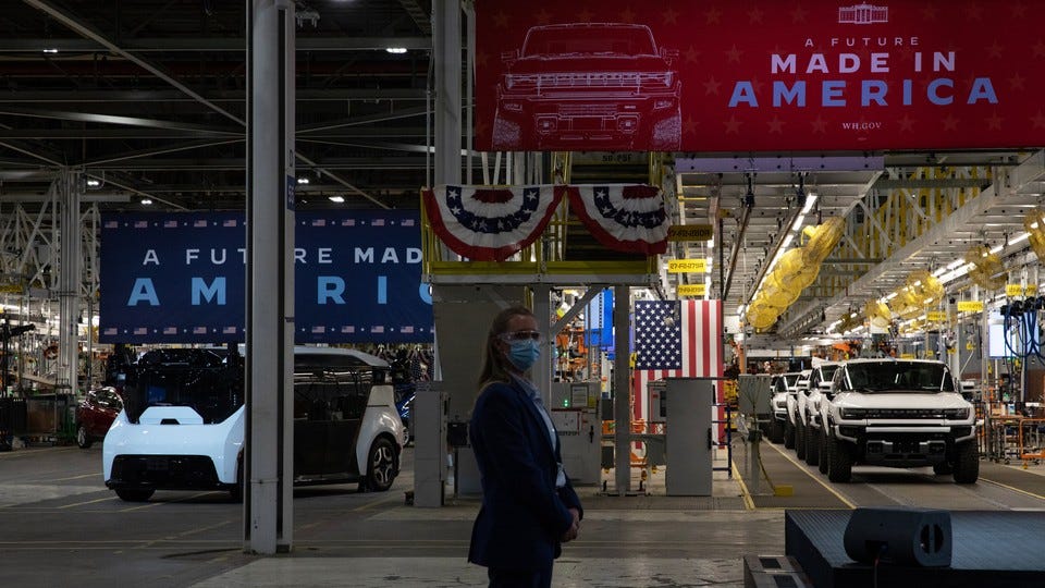 A GM EV charging factory