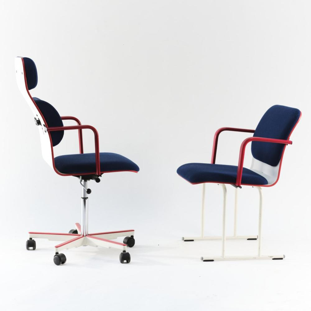 Sold at Auction: YRJÖ KUKKAPURO, 'FYSIO' TASK CHAIR, 1976 AND 'SIRKUS'  CONFERENCE CHAIR, 1982