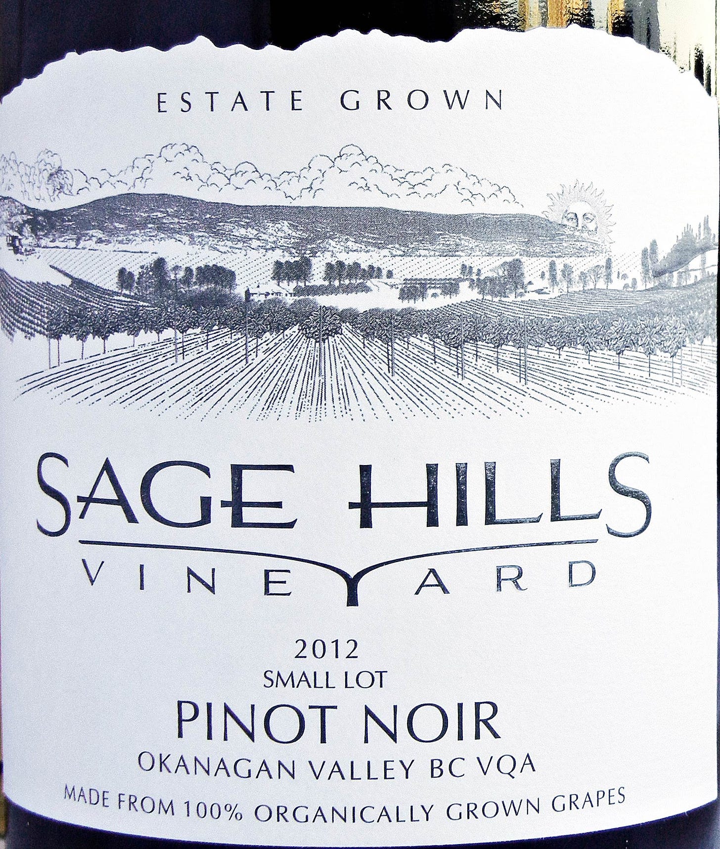Sage Hills Small Lot Pinot Noir 2012 Label - BC Pinot Noir Tasting Review 18 
