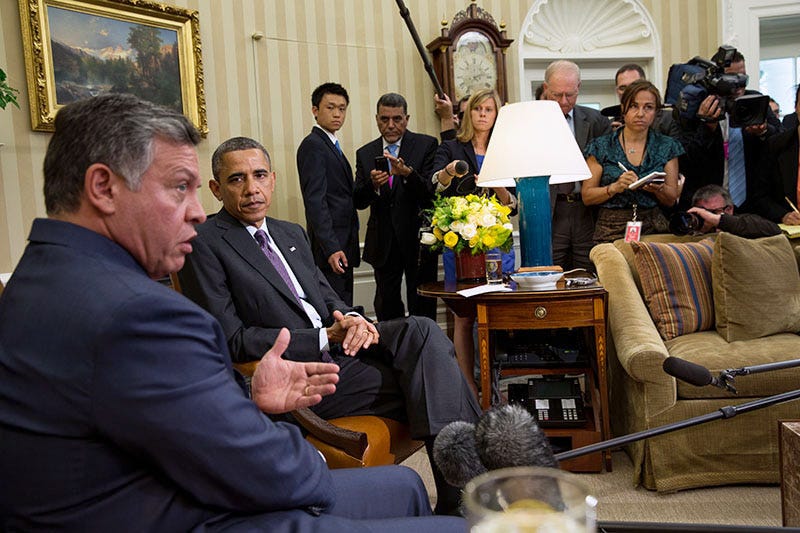 President Obama Meets with King Abdullah II in the Oval Office, April 26, 2013