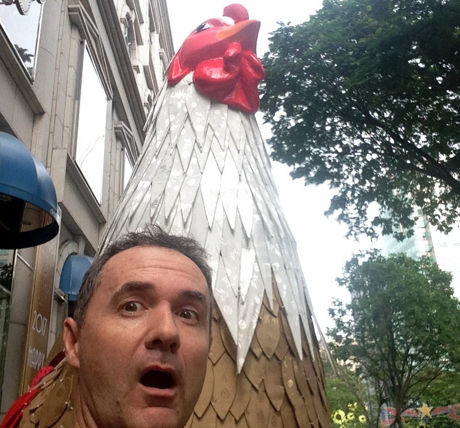 James and the giant rooster