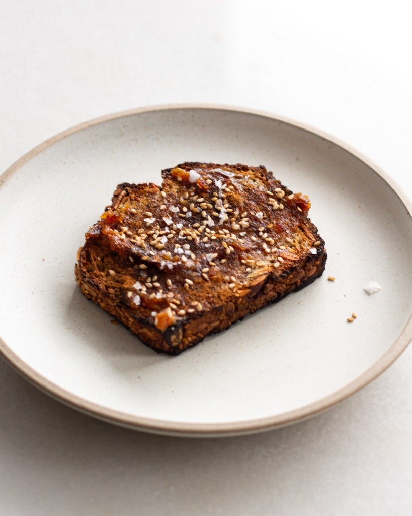 Date Ginger Butter on toast