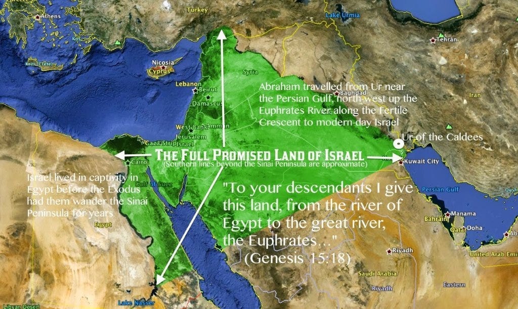 Mini Study: Greater Israel. When we think of the land of Israel… | by Black  Simba | Medium
