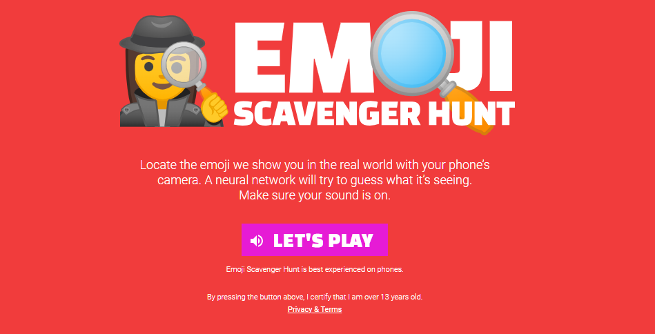 Emoji Scavenger Hunt AI for kids