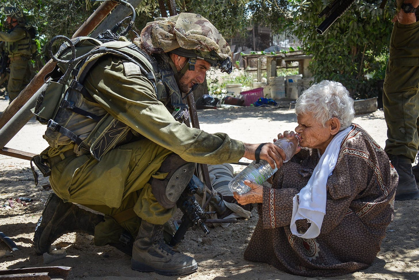 Israel Defense Forces on X: "8/10 A blind woman is found by IDF soldiers  near a suspected tunnel entrance in Gaza. She drinks for the first time in  days after not having