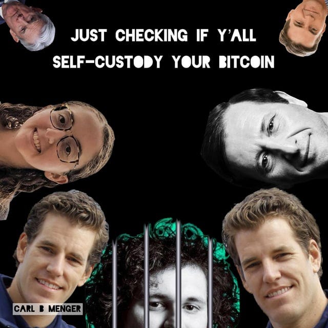 Just checking if y'all self custody your Bitcoin : r/Bitcoin