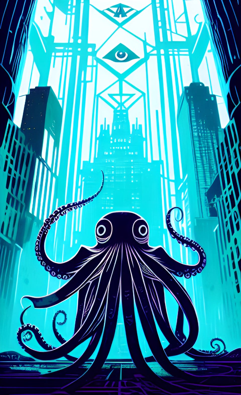 Artist's depiction of Octavius the mysterious octopus