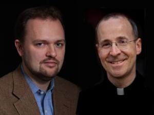 Ross Douthat and James Martin, SJ (photo courtesy of America Magazine)
