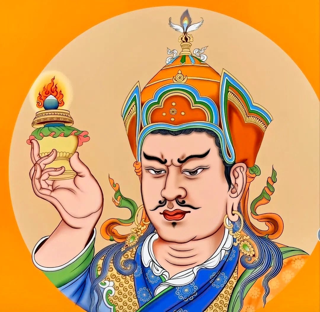 Image of Padmasambhava holding torch