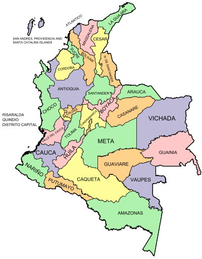 Departments of ColombiaFig. 6 - Departments of Colombia