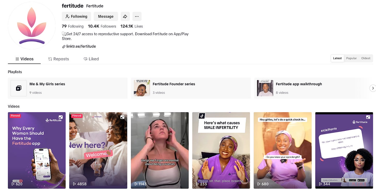 Fertitude on TikTok.