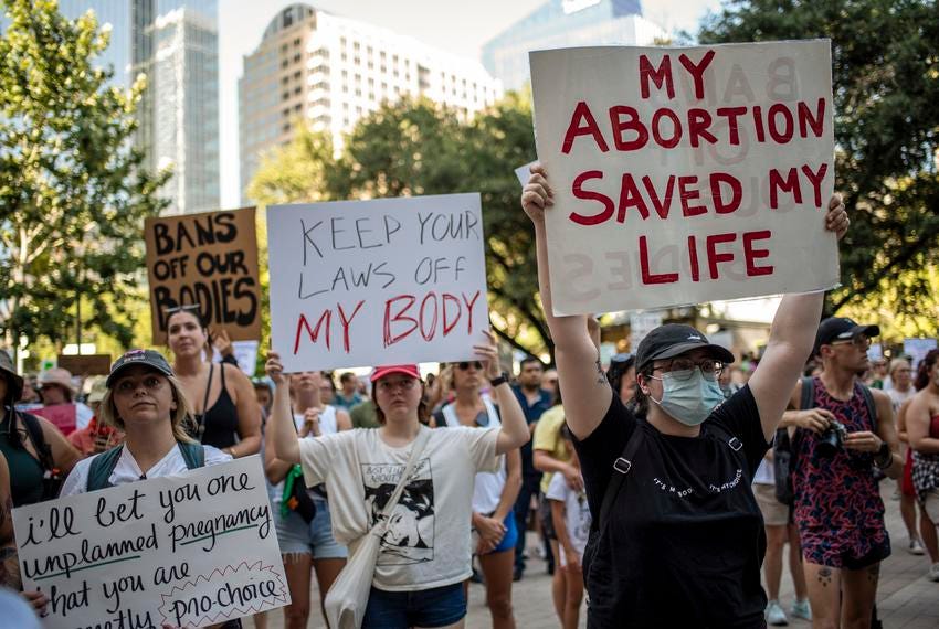 Abortion rights rallies in Texas denounce Supreme Court ruling | The Texas  Tribune