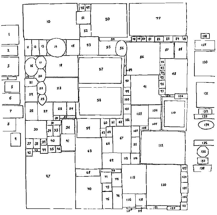 Numbered diagram of Dr. Wing's office door montage.