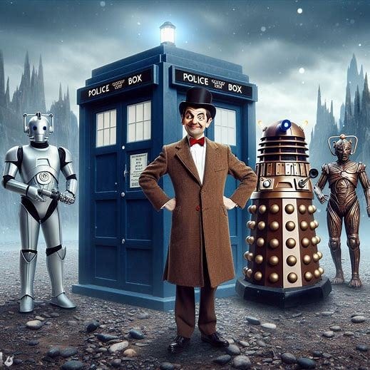 r/weirddalle - Mr Bean as the Doctor