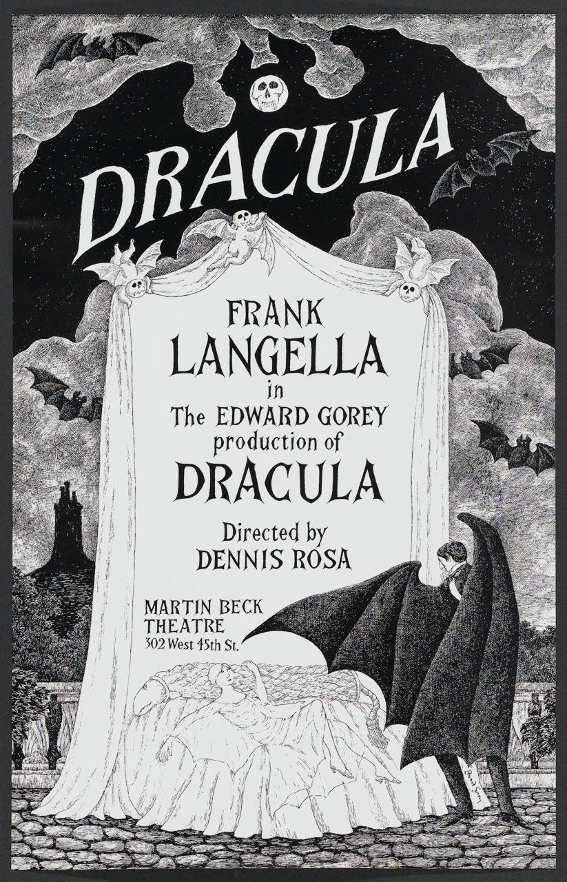 Edward Gorey designed the sets for the 1970s Broadway production of Dracula.  ‹ Literary Hub