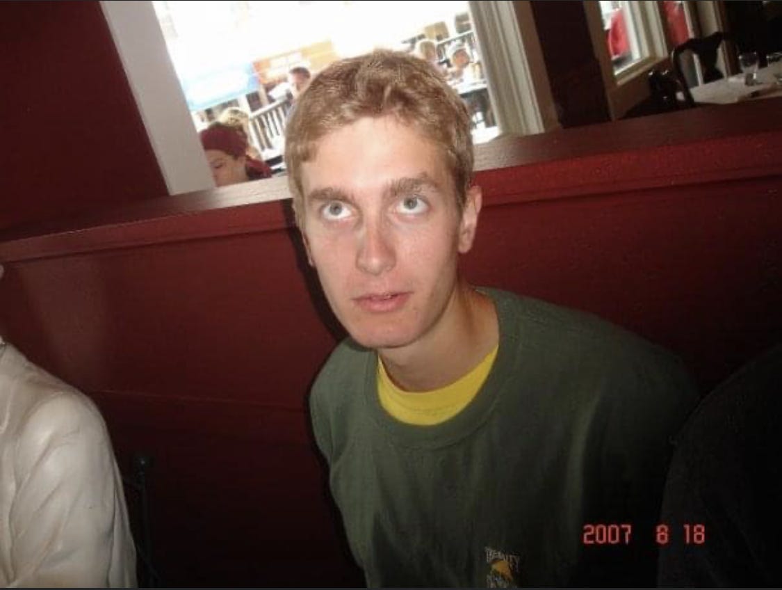 Chris in 2007, looking sick.