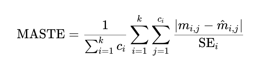 r/MachineLearning - MASTE formula