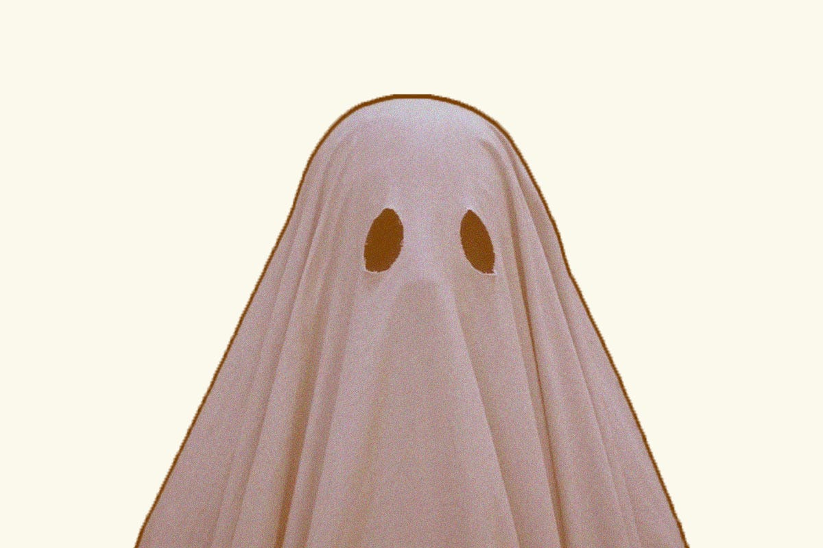 Imagem de um fantasma de lençol.