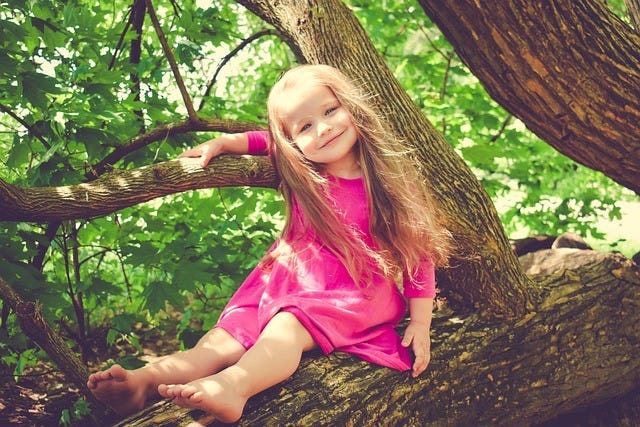 girl in a tree