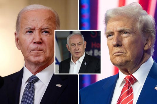 A composite image of outgoing U.S. President Joe Biden, Israeli Prime Minister Benjamin Netanyahu, and incoming U.S. President Donald Trump. Israeli's government accused Hamas of going back on parts of a ceasefire and hostage deal announced on Tuesday, saying the Palestinian militant group had tried to "extort last-minute concessions," which Hamas denied. Chip Somodevilla/Getty Images/Jack Guez -Pool/ Rebecca Noble