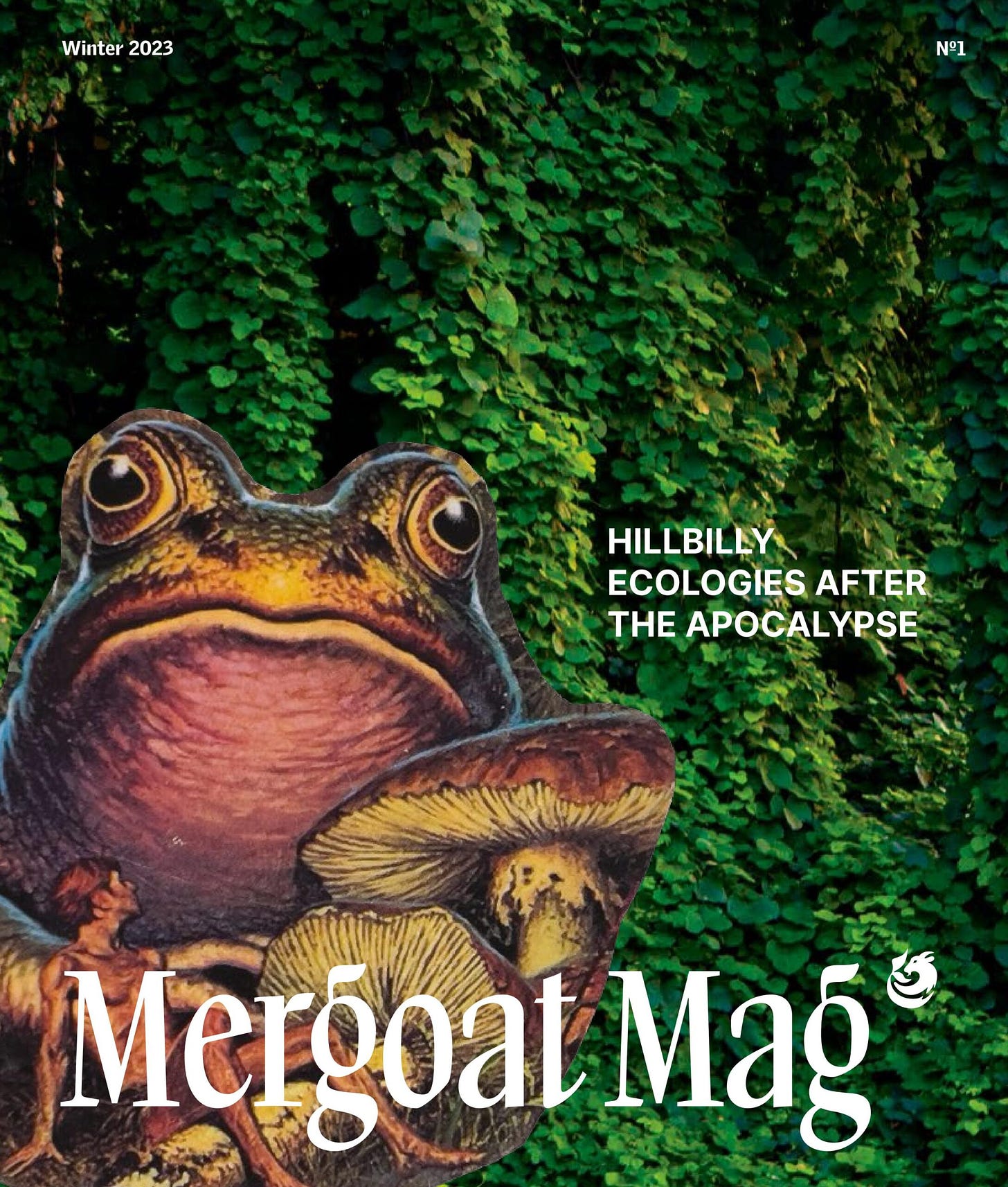 Cover of Mergoat magazine 1, "Hillbilly Ecologies After the Apocalypse"
