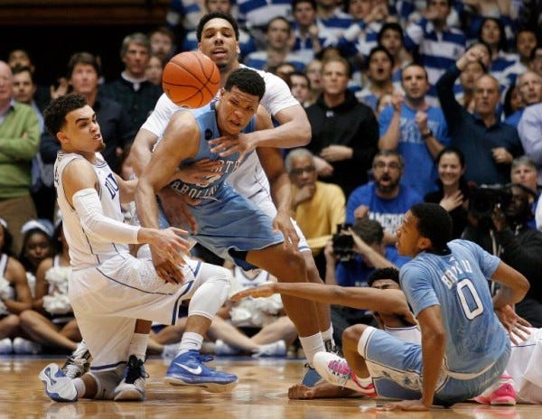 duke beats north carolina ncaa 2015