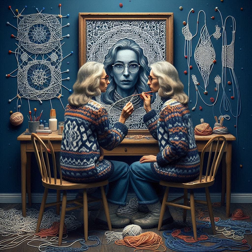 Mirroring is a property of information as it knits together Annie Leibowitz style