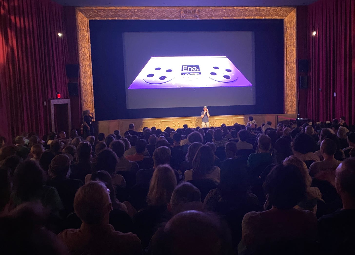 Director Gary Hustwit at the screening of Eno. Belcourt Theater, Nashville.