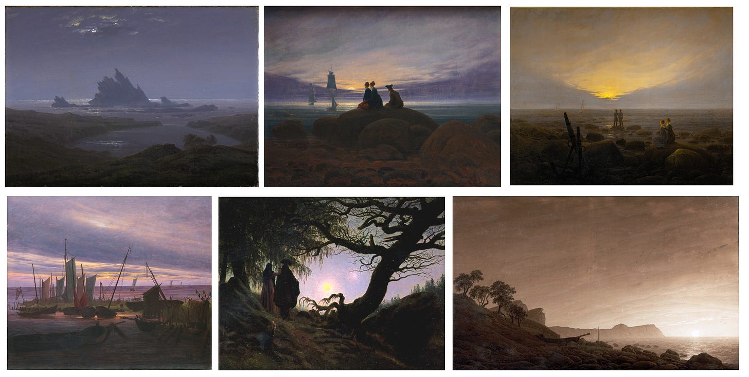 Paintings of Caspar David Friedrich (1774-1840)