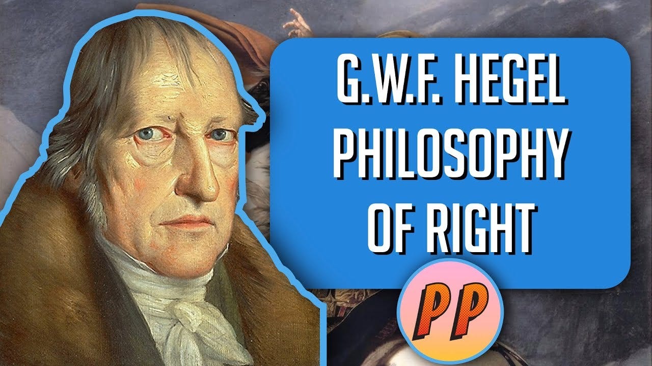 G. W. F. Hegel - Introduction to the Philosophy of Right | Political  Philosophy - YouTube