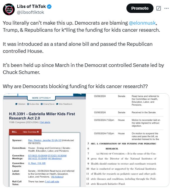 LoTT EXPOSES Dem's Cancer Funding LIE