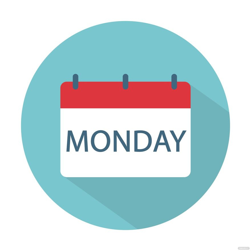 Free Monday Calendar Vector - Illustrator, EPS, SVG, JPG, PNG | Template.net