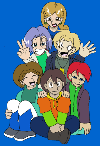The cast of Pokémon Rebirth from 2005 (Art by Gemma)