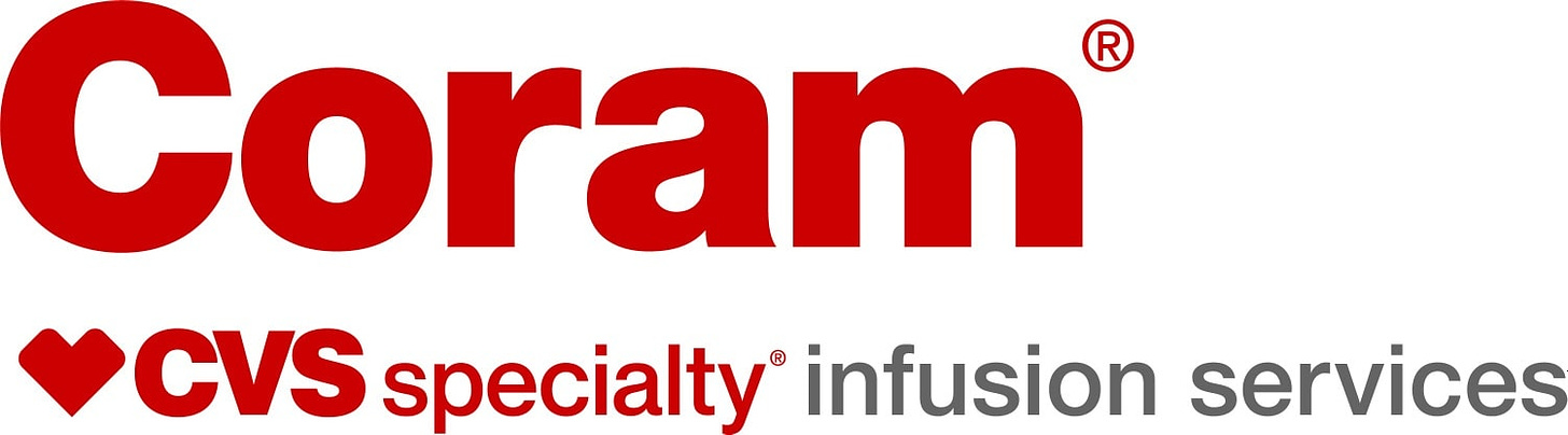 May be an image of medicine and text that says 'Coram ram R CVS specialty infusion services'